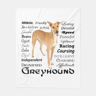 Greyhound Traits Fleece Blanket
