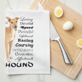 Greyhound Traits Kitchen Towel Theedoek (Quarter Fold)