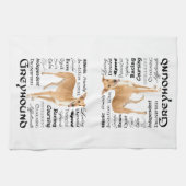 Greyhound Traits Kitchen Towel Theedoek (Horizontaal)