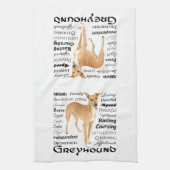 Greyhound Traits Kitchen Towel Theedoek (Verticaal)