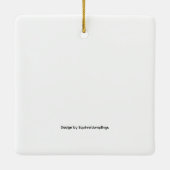 Greyhound Trekt Sinterklaas slee Keramisch Ornament (Achterkant)