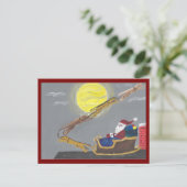 Greyhound trekt slee van Sinterklaas Briefkaart (Staand voorkant)