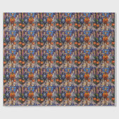 Greyhound Trick-or-Treating in Halloween kostuums Cadeaupapier (Vlak)