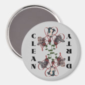 Greyhound Trio Harten Hond Vaatwasser Magneet (Voorkant / Achterkant)