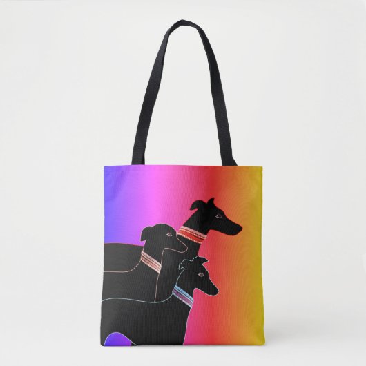 Greyhound Trio Tote Bag (Voorkant)