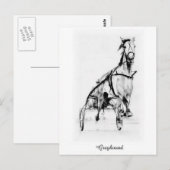 Greyhound Trotter Briefkaart (Voorkant / Achterkant)