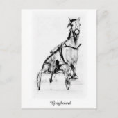 Greyhound Trotter Briefkaart (Voorkant)