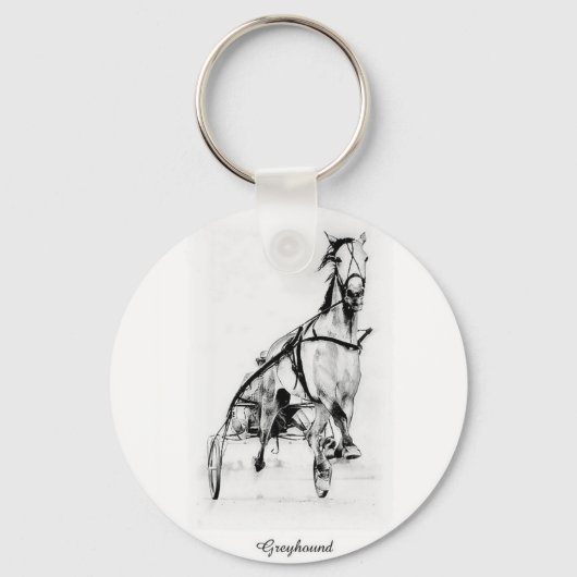 Greyhound Trotter Sleutelhanger (Voorkant)