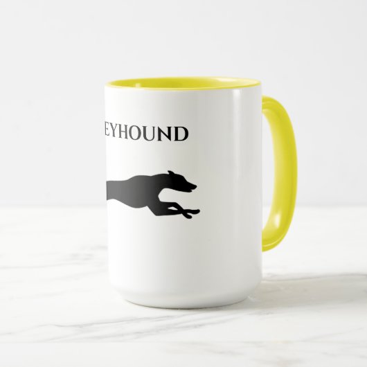 Greyhound twee toned mok. mok (Voorkant rechts)