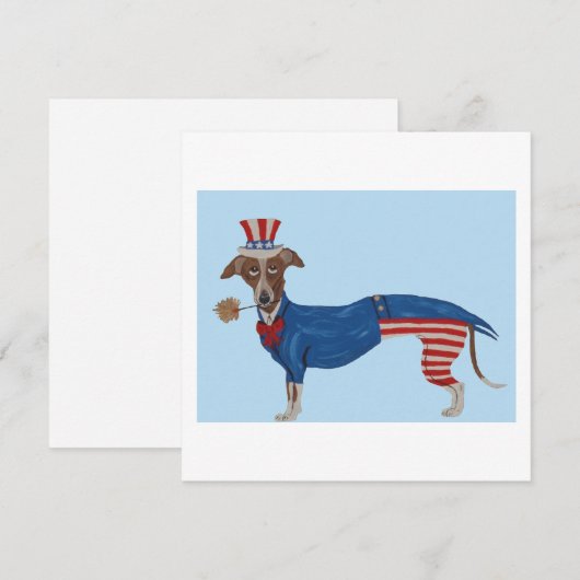 Greyhound Uncle Sam Bedankkaart (Voorkant / Achterkant)