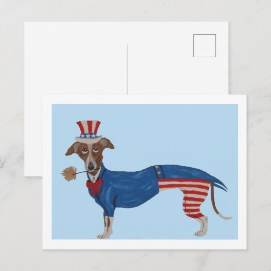 Greyhound Uncle Sam Briefkaart (Voorkant / Achterkant)