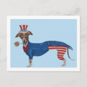 Greyhound Uncle Sam Briefkaart (Voorkant)