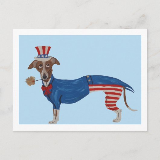 Greyhound Uncle Sam Briefkaart (Voorkant)