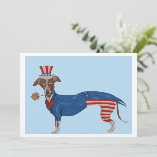Greyhound Uncle Sam Kaart (Staand voorkant)