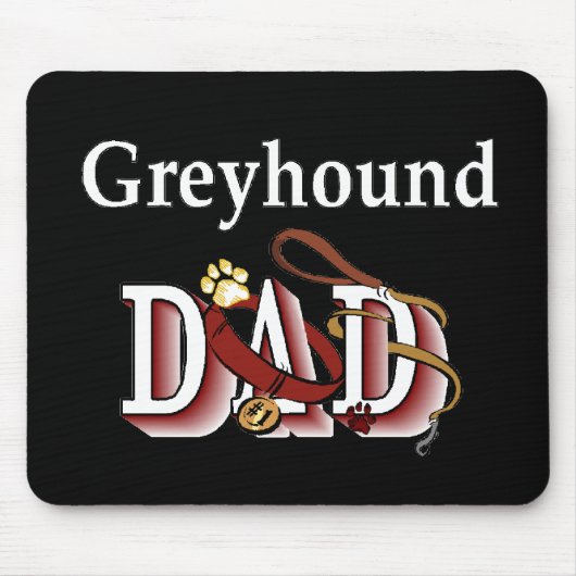 Greyhound vader cadeaus muismat (Voorkant)