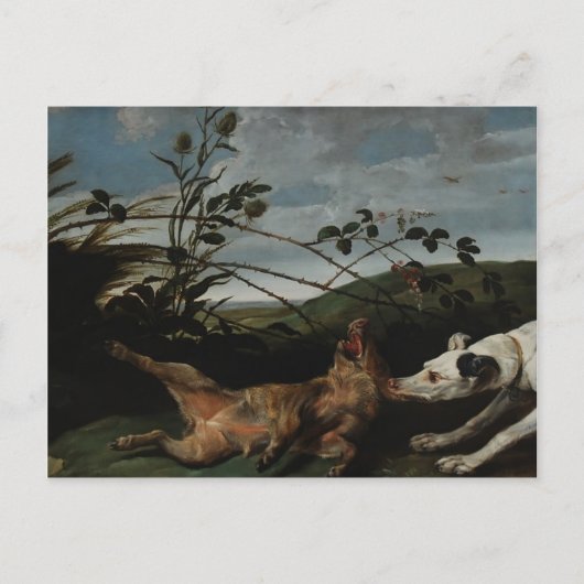 Greyhound vangt een wilde Boar door Frans Snyders Briefkaart (Voorkant)