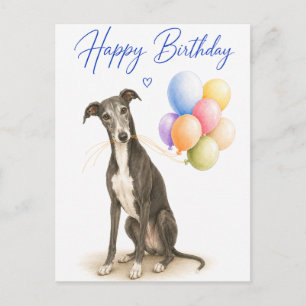 Greyhound-verjaardag Briefkaart