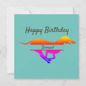 Greyhound verjaardagskaart kaart (Voorkant)