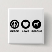 Greyhound Vierkante Button 5,1 Cm (Voorkant)