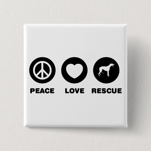 Greyhound Vierkante Button 5,1 Cm (Voorkant)