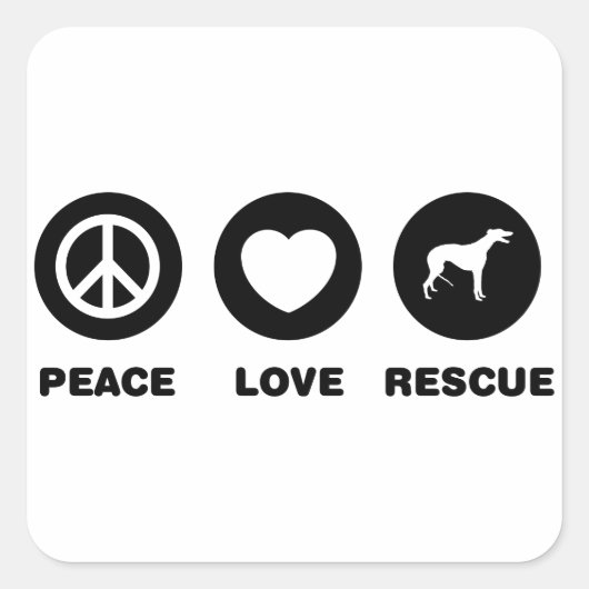 Greyhound Vierkante Sticker (Voorkant)