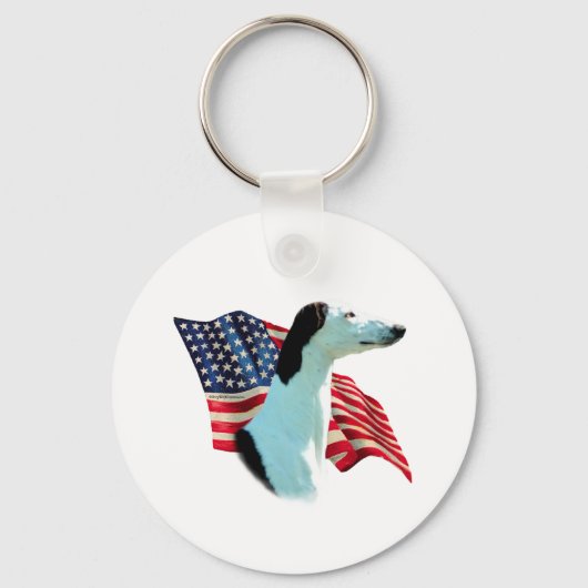 Greyhound vlag sleutelhanger (Voorkant)