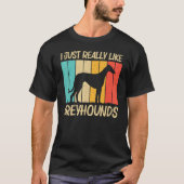 Greyhound voor mannen, Italiaanse windredding T-shirt (Voorkant)
