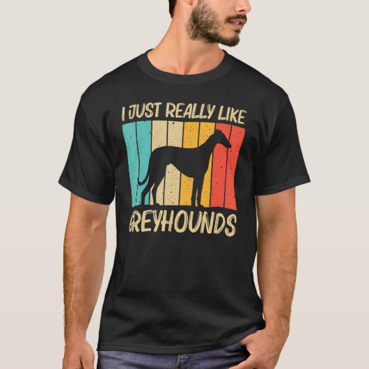 Greyhound voor mannen, Italiaanse windredding T-shirt (Voorkant)