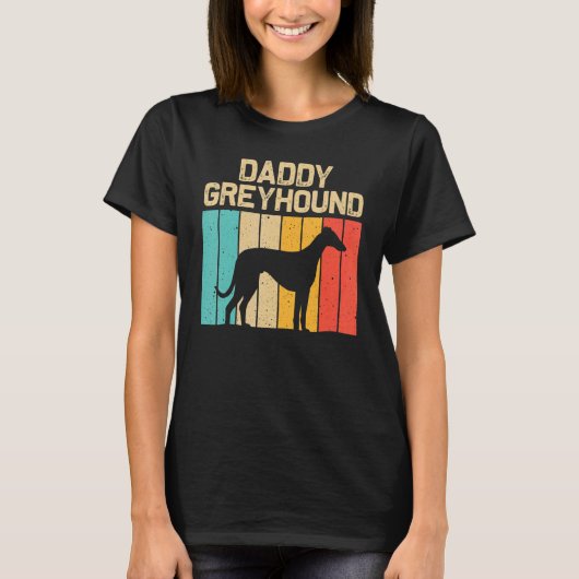 Greyhound voor Mannen Papa, Italiaanse Greyhound R T-shirt (Voorkant)