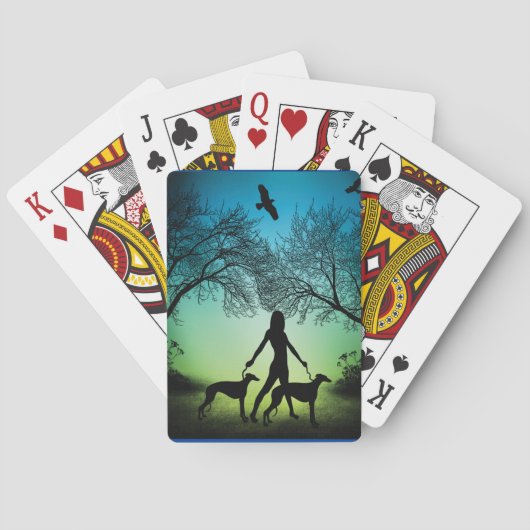 Greyhound Walks Pokerkaarten (Achterkant)