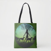 Greyhound Walks Tote Bag (Voorkant)
