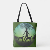 Greyhound Walks Tote Bag (Achterkant)