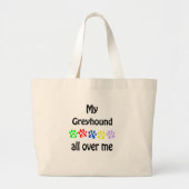 Greyhound wandelingen ontwerp grote tote bag (Voorkant)