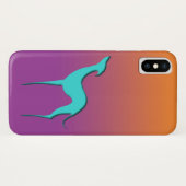 Greyhound Whippet dog Blue oranje paars Ombre Case-Mate iPhone Case (Achterkant (horizontaal))