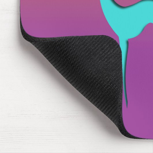 Greyhound Whippet dog blue oranje paarse ombre Muismat (Hoek)