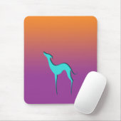 Greyhound Whippet dog blue oranje paarse ombre Muismat (Met muis)