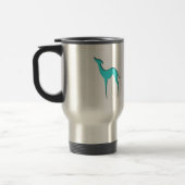 Greyhound Whippet dog blue silhouette Reisbeker (Links)