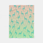 Greyhound whippet dog silhouettes fleece deken (Voorkant)