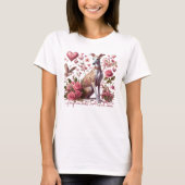 Greyhound Whippet Iggy Galgo Hond Romantisch T-shirt (Voorkant)