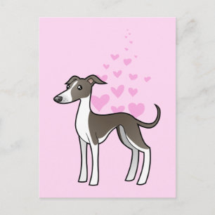 Greyhound/Whippet/Italiaanse Greyhound Love Briefkaart