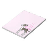 Greyhound/Whippet/Italiaanse Greyhound Love Notitieblok (Linkerzijde)
