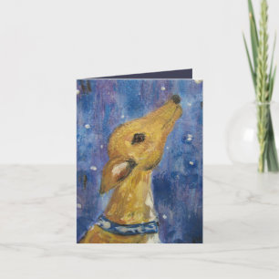 Greyhound Whippet-kerstkaartje Feestdagen Kaart