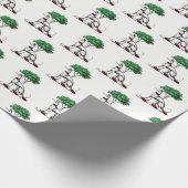 Greyhound Whippet met Boom Heraldic Crest Embleem Cadeaupapier (Hoek)