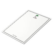 Greyhound Whippet met Boom Heraldic Crest Embleem Notitieblok (Schuin)