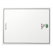 Greyhound Whippet met Boom Heraldic Crest Embleem Notitieblok (Voorkant)