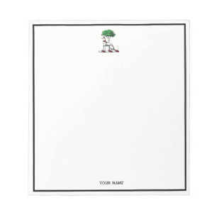 Greyhound Whippet met Boom Heraldic Crest Embleem Notitieblok