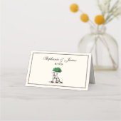 Greyhound Whippet met Boom Heraldic Crest Embleem Plaatskaartje (Voorkant)