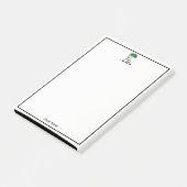 Greyhound Whippet met Boom Heraldic Crest Embleem Post-it® Notes (Schuin)