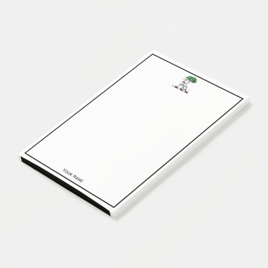 Greyhound Whippet met Boom Heraldic Crest Embleem Post-it® Notes (Schuin)