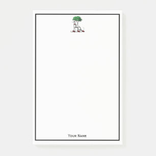 Greyhound Whippet met Boom Heraldic Crest Embleem Post-it® Notes